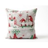 Vánoční potah na polštář - skřítci na saních
