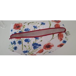 Kosmetická taštička máky a chrpa XL