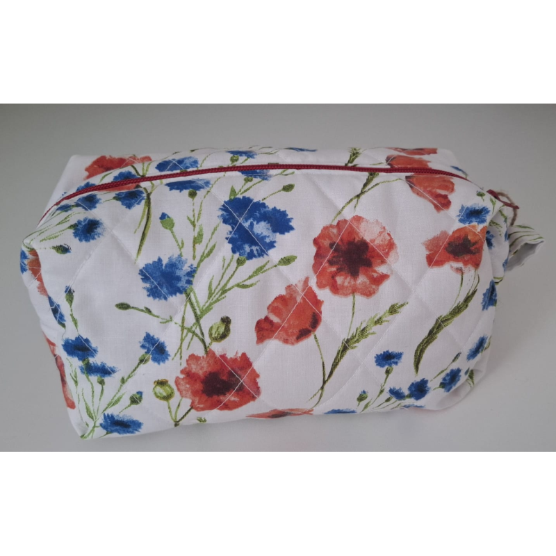 Kosmetická taštička máky a chrpa XL
